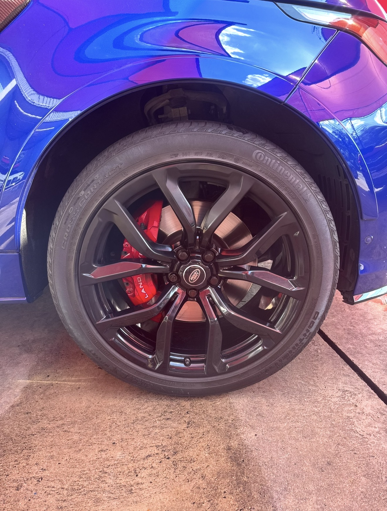 Restored Range Rover wheel